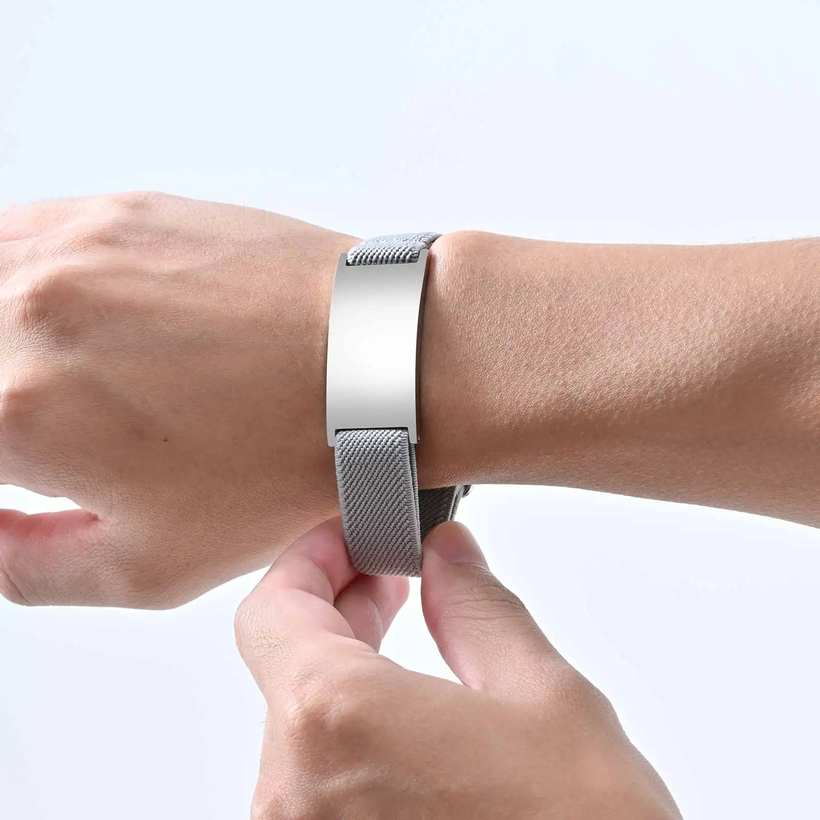 Customized Elastic Strap Stainless Steel Bracelets, Free Engrave Adjustable Wristband Bangle, Personalized Jewelry for Men Women - Image 3